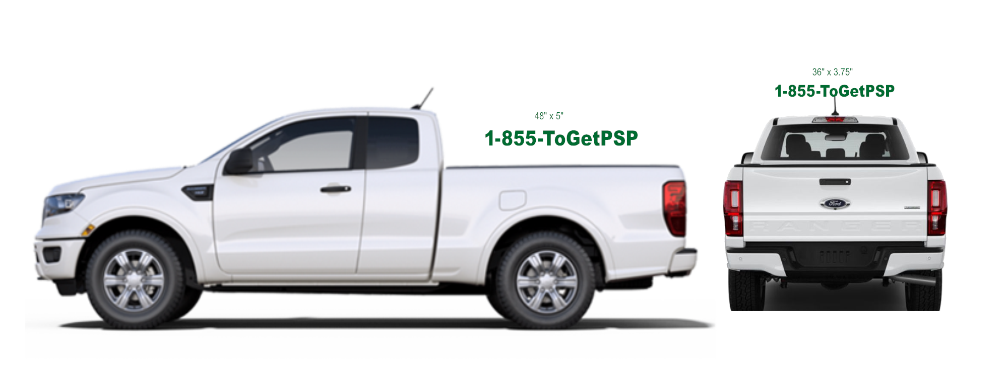 Pest Plus - Truck Lettering Phone Numbers Set